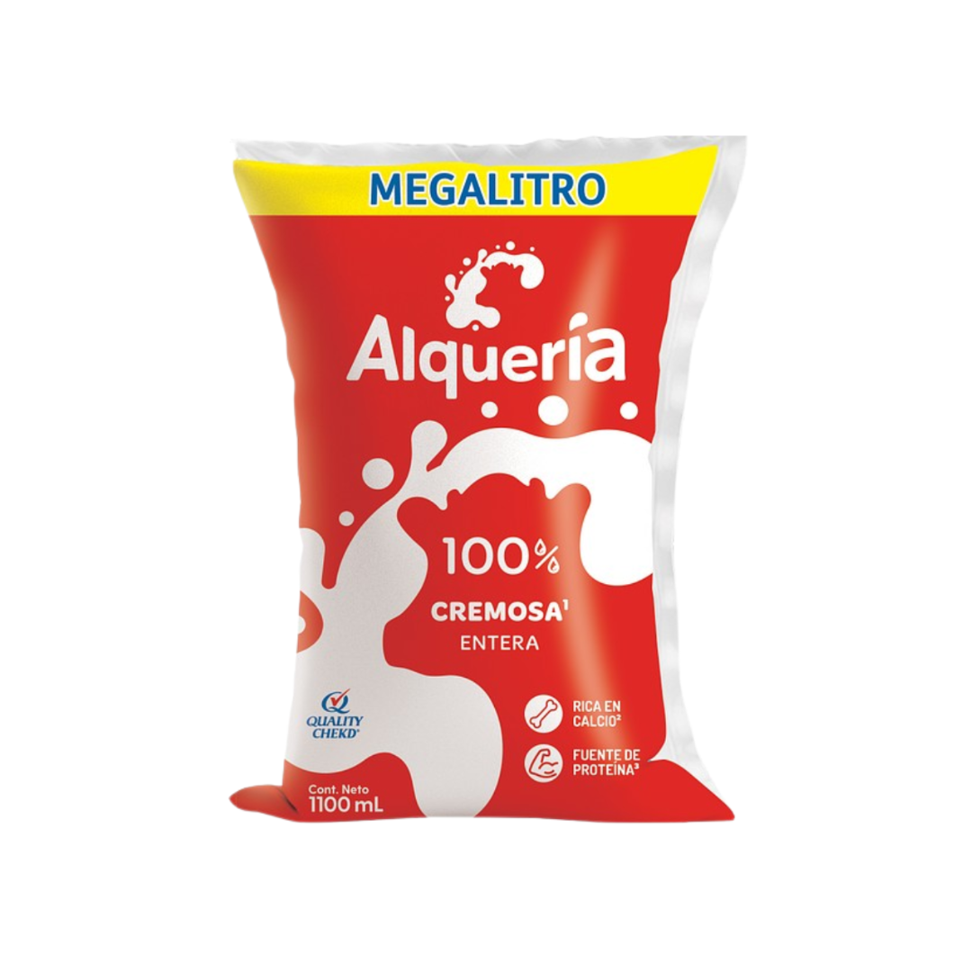 LECHE ALQUERIA x 1100ml ENTERA MEGA