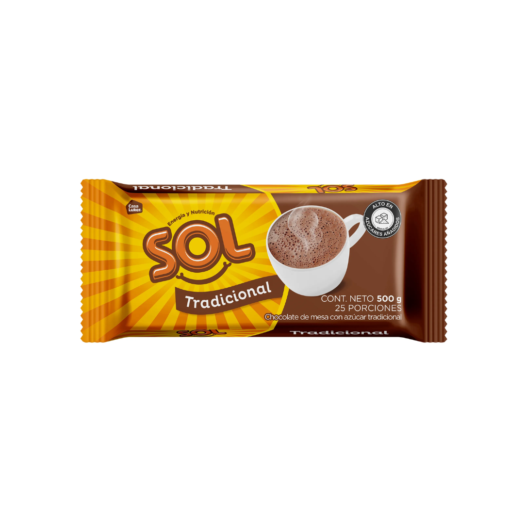CHOCOLATE SOL x 500g AZUCAR 16 PAST