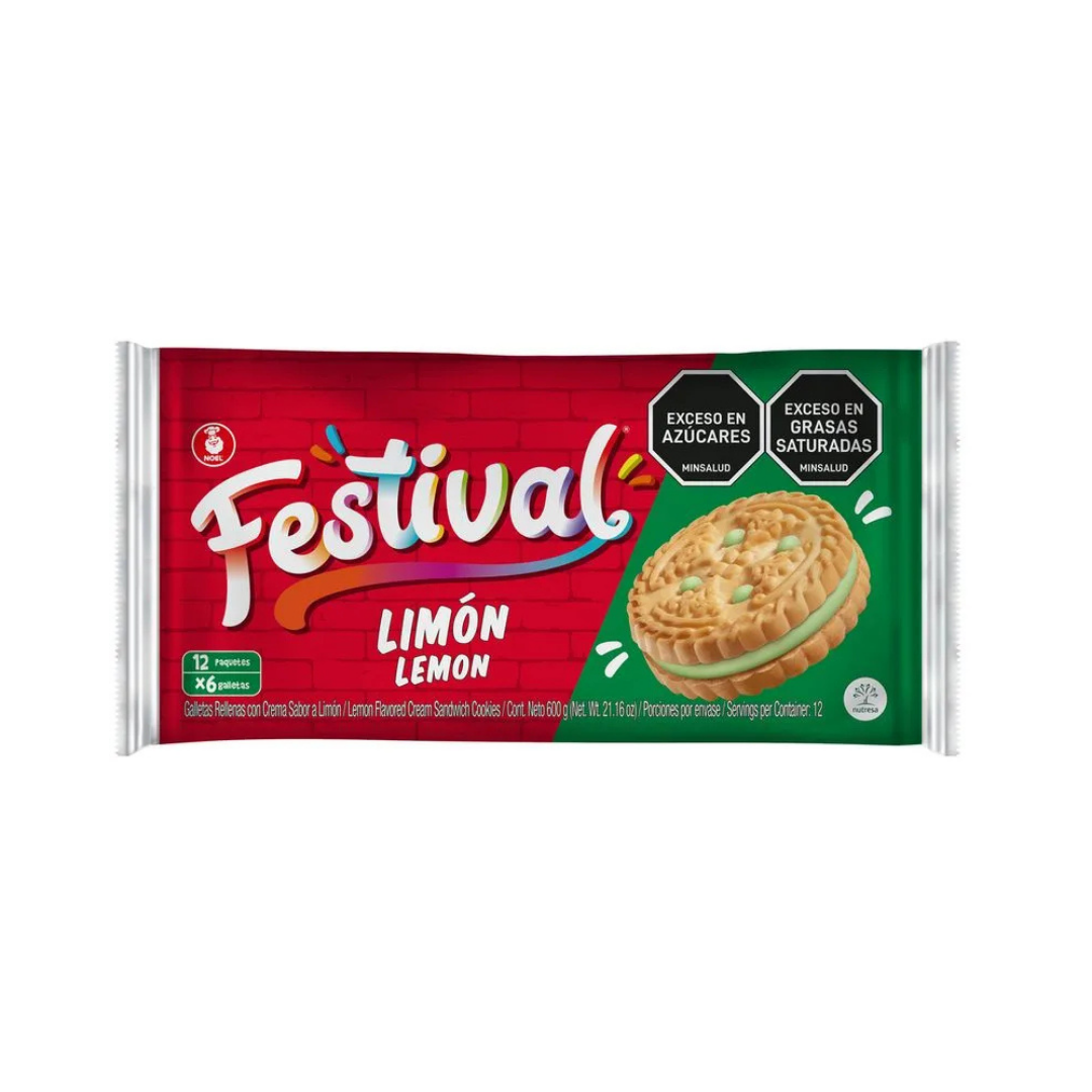GALLETA FESTIVAL x 600g LIMON 12 PAQ