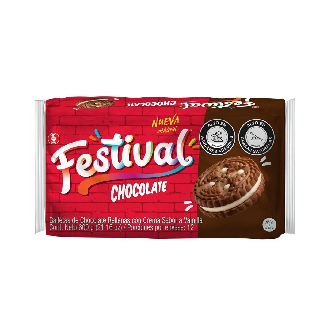 GALLETA FESTIVAL x 600g CHOCOLATE 12 PAQ
