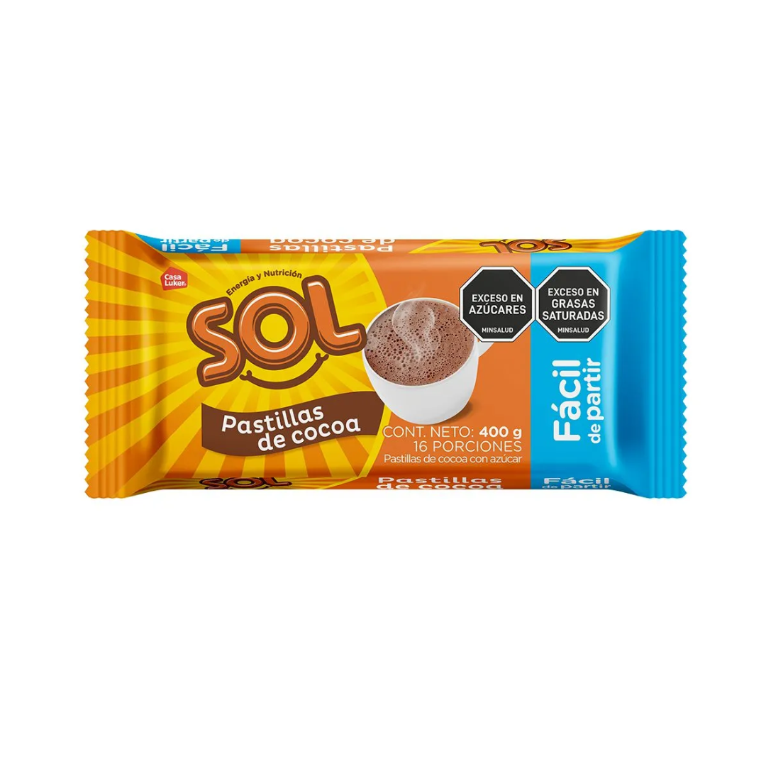 CHOCOLATE SOL x 400g AZUCAR 16 PAST