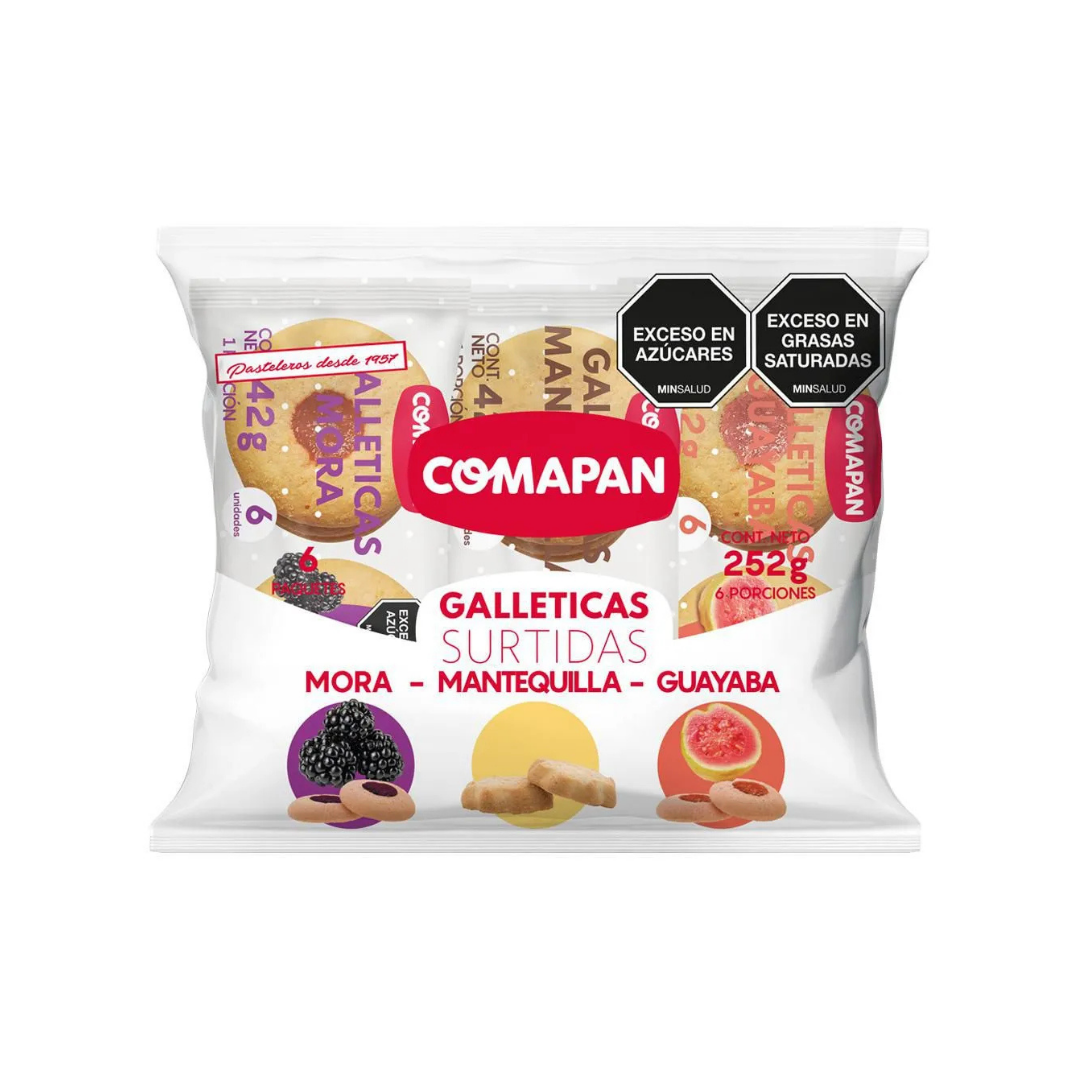 GALLETA COMAPAN x 252g SURTIDAS