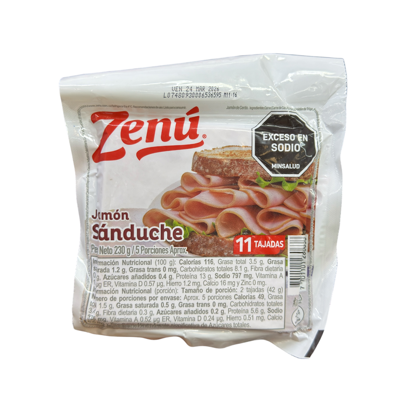 JAMON ZENU x 230g SANDUCHE