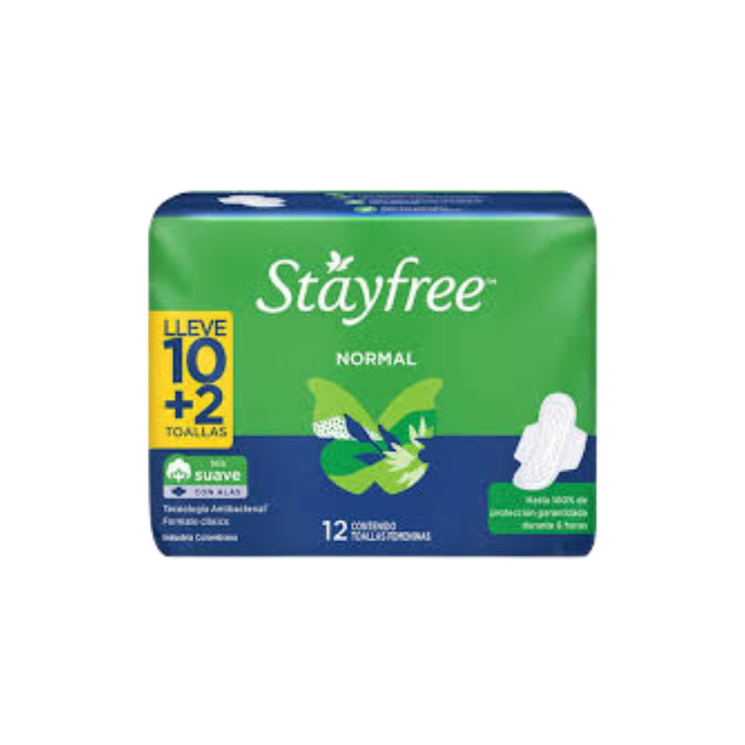 TOALLA HIGIENICA STAYFREE X 12 NORMAL