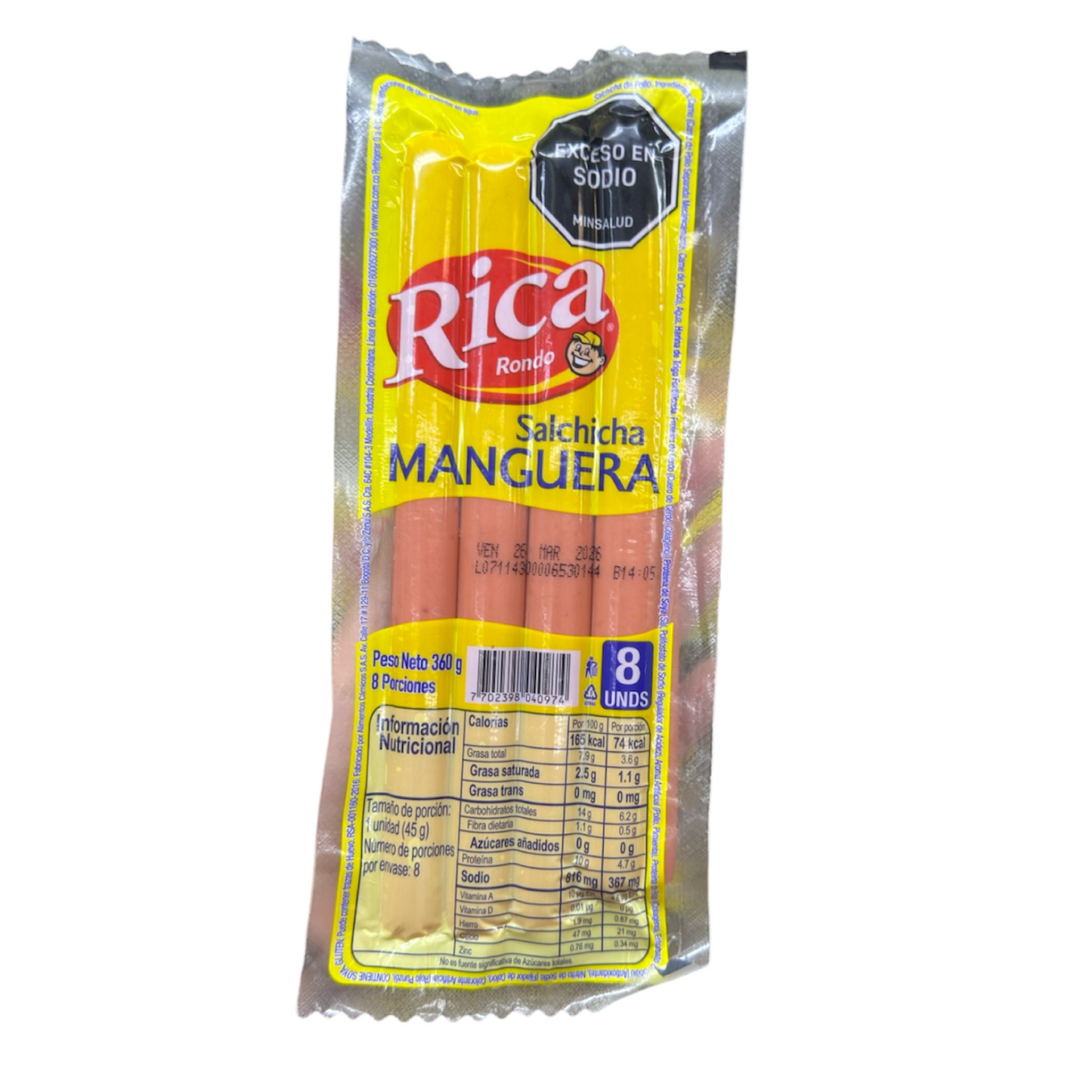 SALCHI RICA x 360g MANGUERA