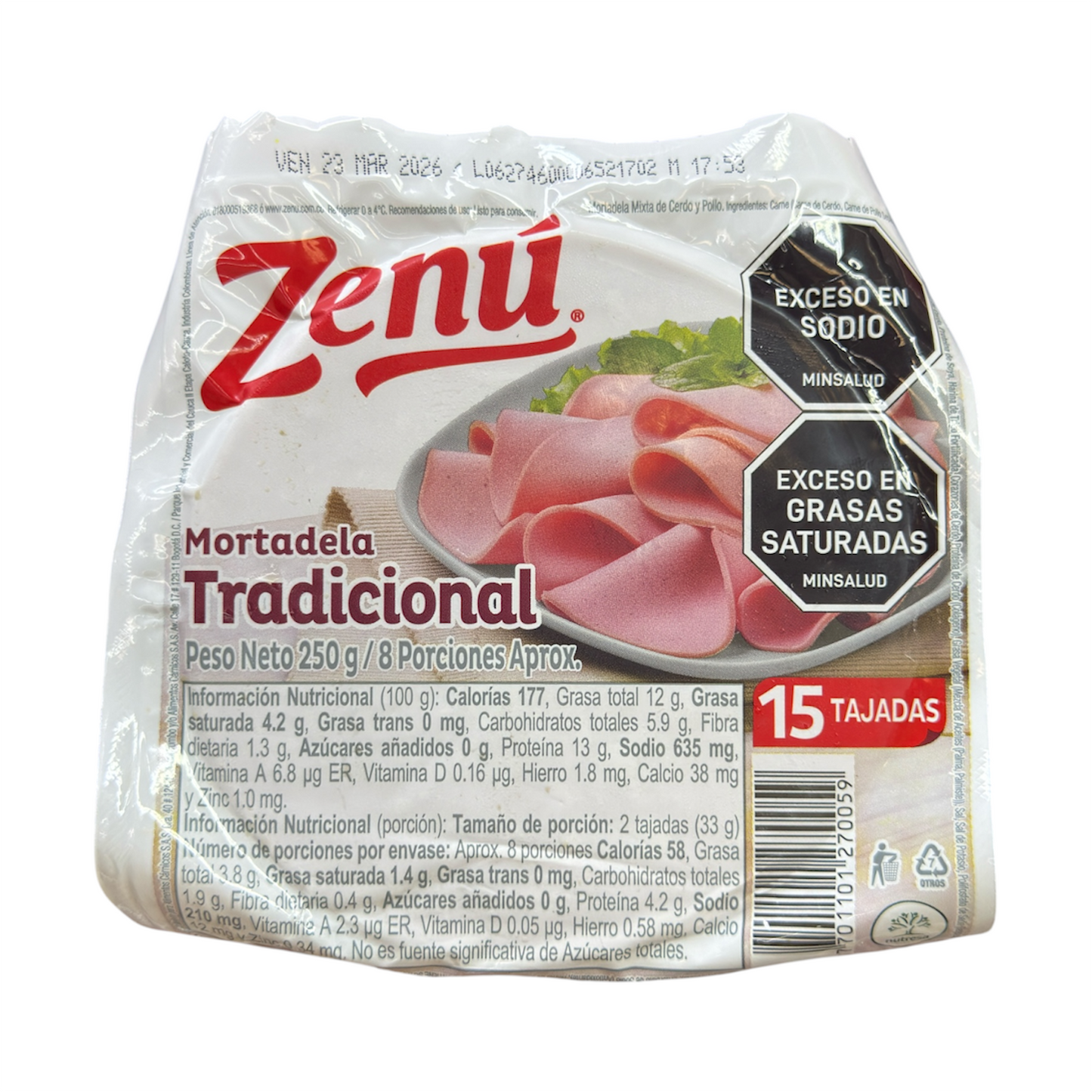 MORTADELA ZENU x 250g