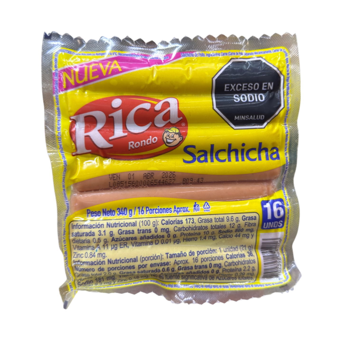 SALCHICHA RICA x 340g
