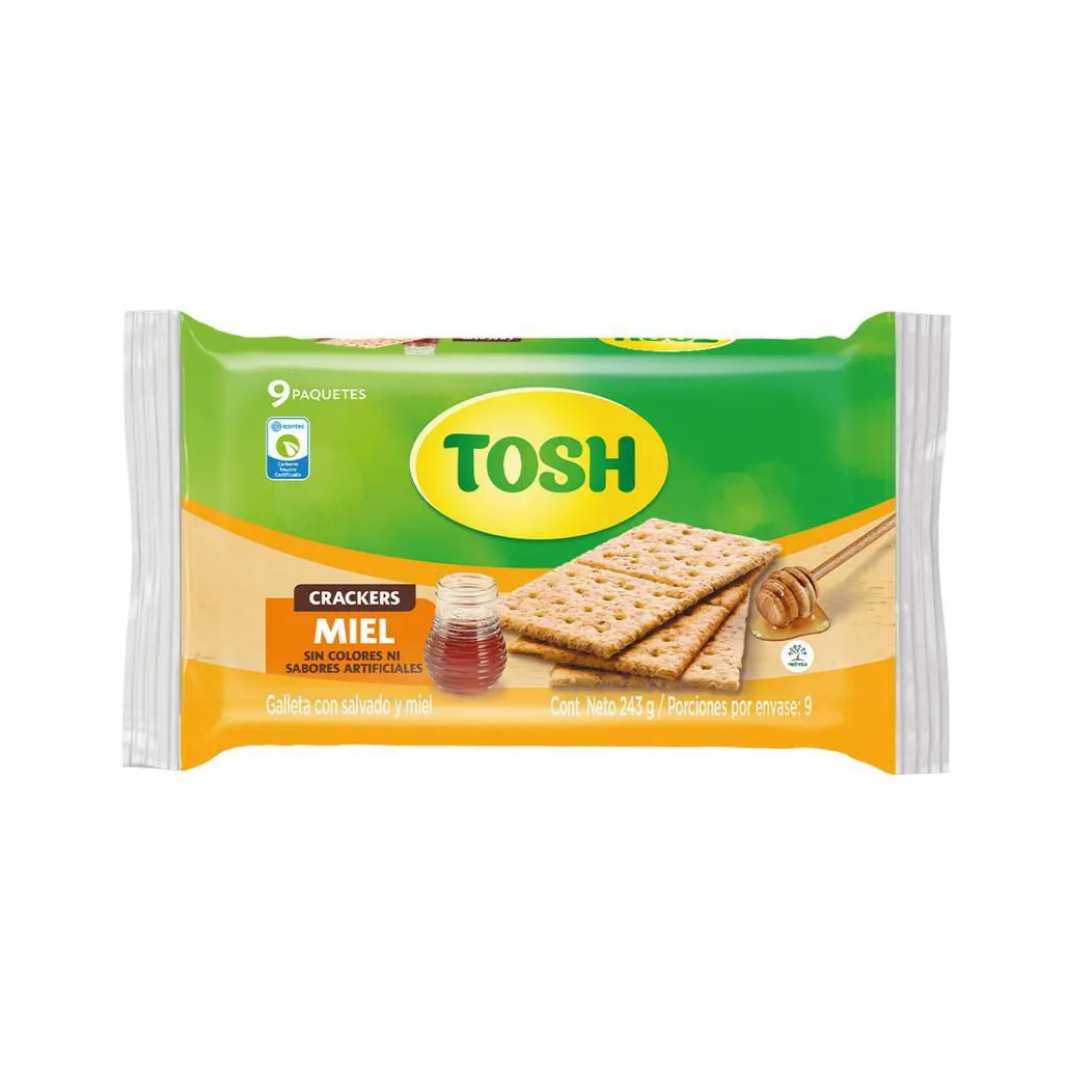 GALLETA TOSH x 243g MIEL 9 PAQ