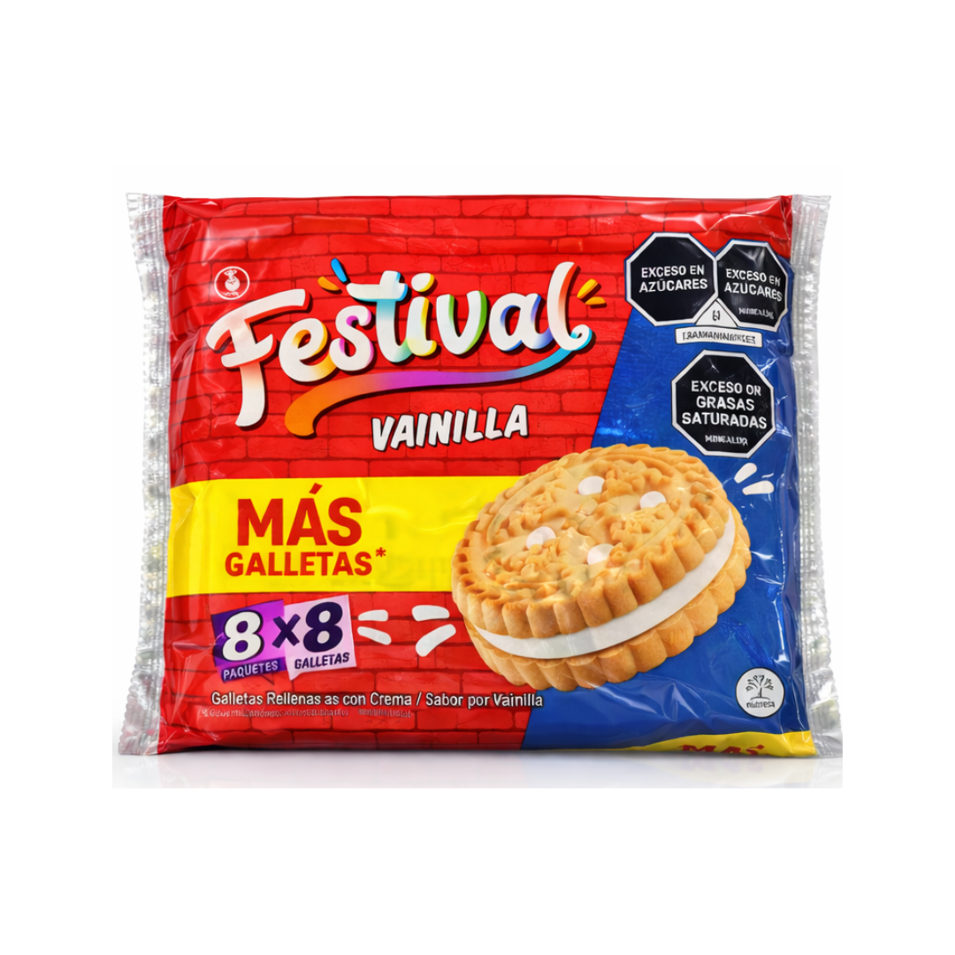 GALLETAS FESTIVAL X 537.6 G VAINILLA