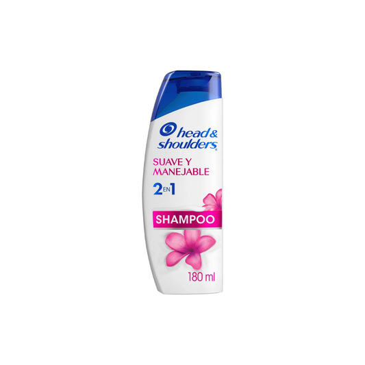 SHAMPOO H&S x 180ml 2EN1 SUAVE MANEJABLE