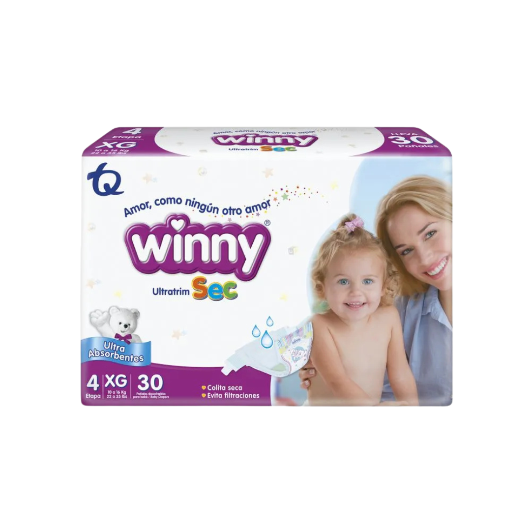 PAÑAL WINNY 4XG x 30und ULTRATRIM SEC