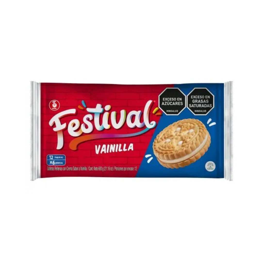 GALLETA FESTIVAL x 600g VAINILLA 12 PAQ