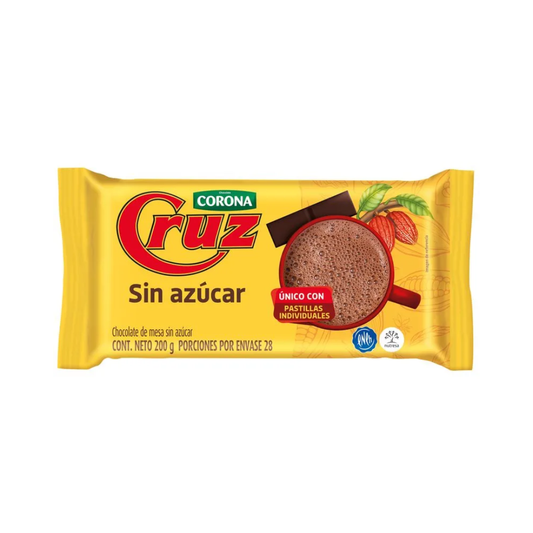CHOCOLATE CRUZ x 200g SIN AZUCAR