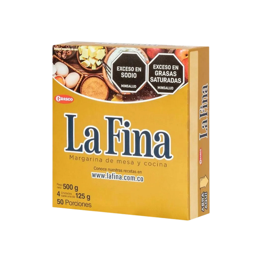 MARGARINA LA FINA 4 x 125g BARRA