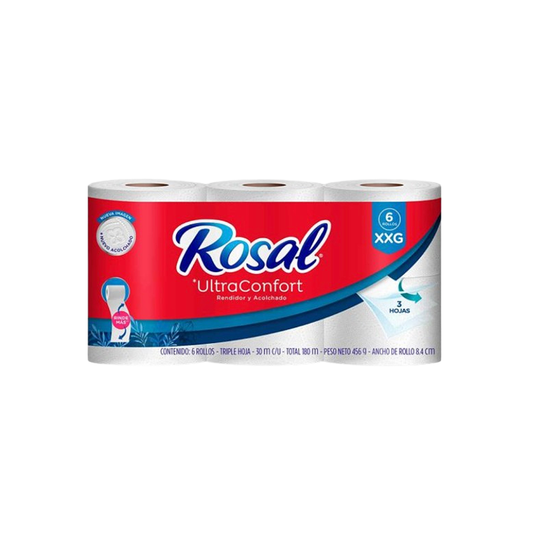 PAPEL HIGIENICO ROSAL x 12 SUPERIOR ULTRA CONFORT