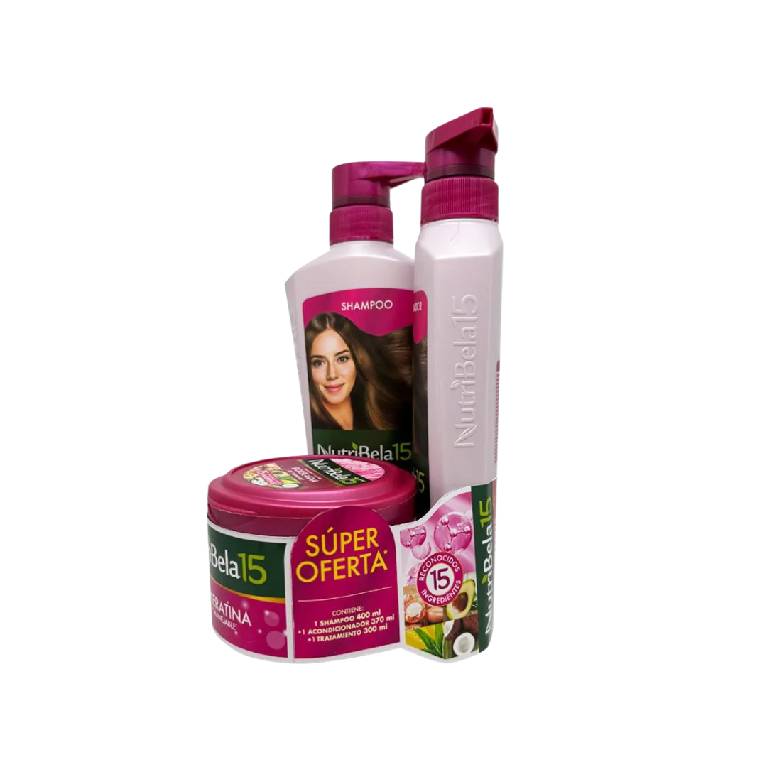 SHAMPOO NUTRIBELA x 400ml BIO + AC x 370 + TR