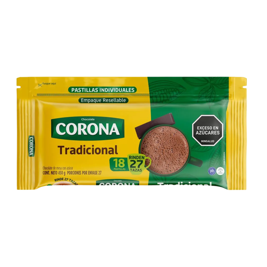 CHOCOLATE CORONA x 450g 18 PAST