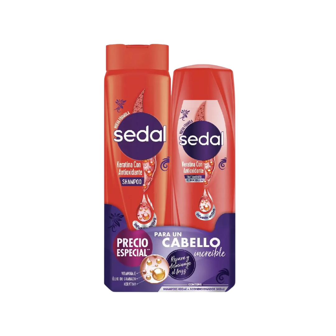 SHAMPOO SEDAL X 400 ML KERATINA + AC X 340 ML