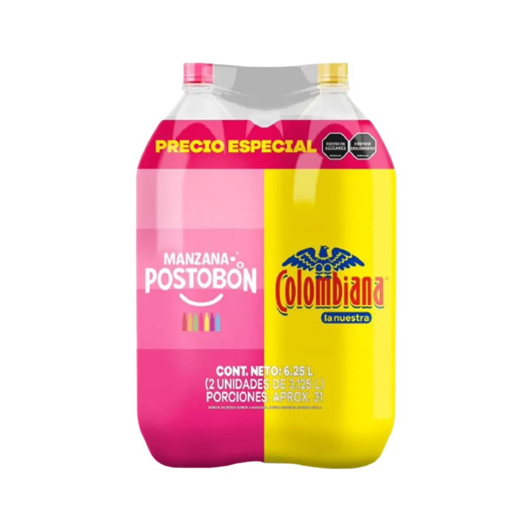 GASEOSA COLOMBIANA x 3125ml + MANZANA