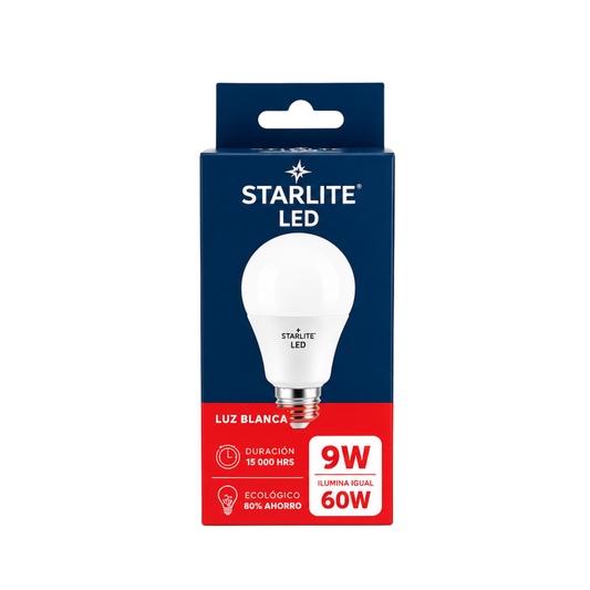 BOMBILLO STARTLITE X 9 W LED LUZ BLANCA