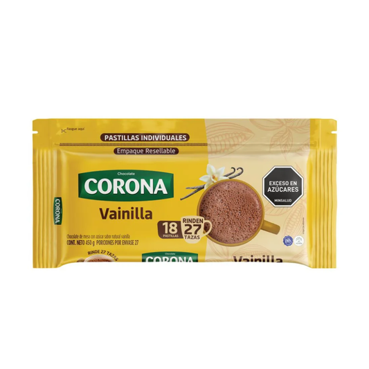 CHOCOLATE CORONA x 450g VAINILLA 18 PAST