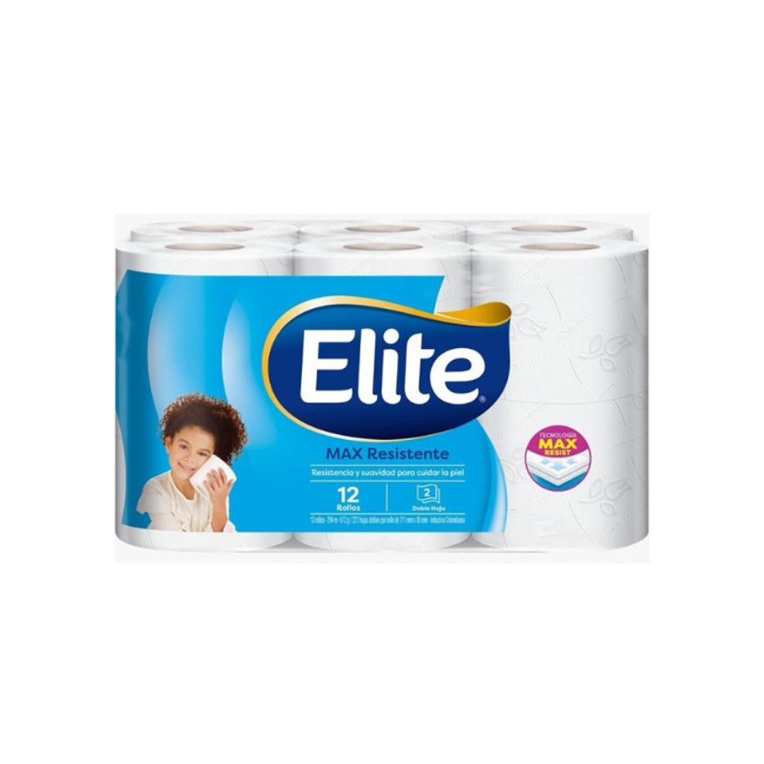 PAPEL HIGIENICO ELITE X 12 MAX RESISTENTE