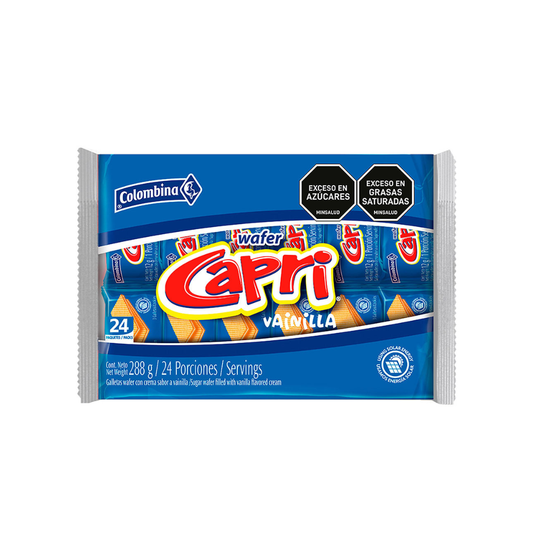 GALLETA CAPRI x 288g VAINILLA 24 PAQ