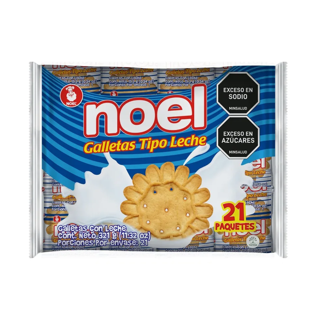 GALLETA TIPO LECHE x 321g NOEL 21 PAQ