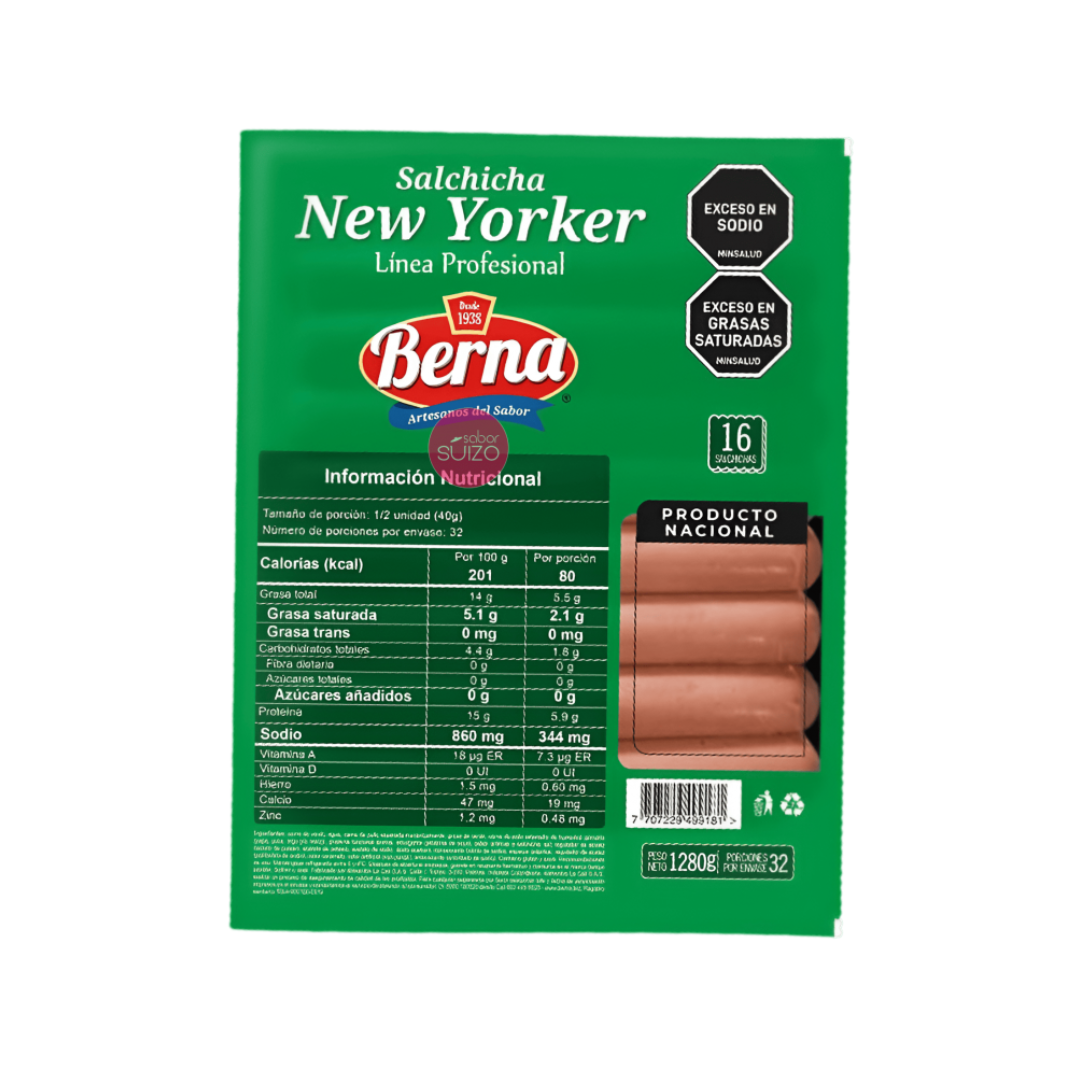 SALCHICHA BERNA X 400 G NEW YORKER