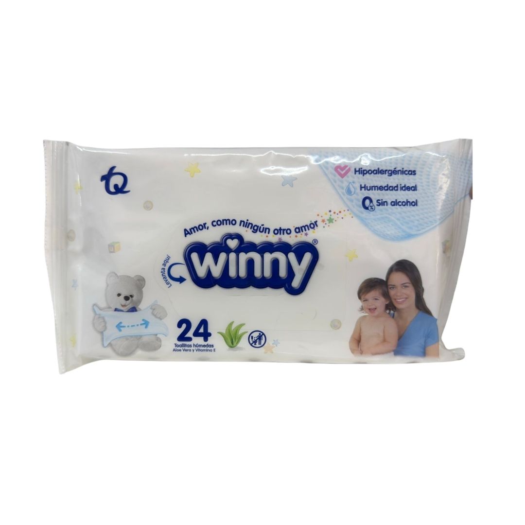 PAÑITOS HUMEDOS WINNY ALOE 40 UND