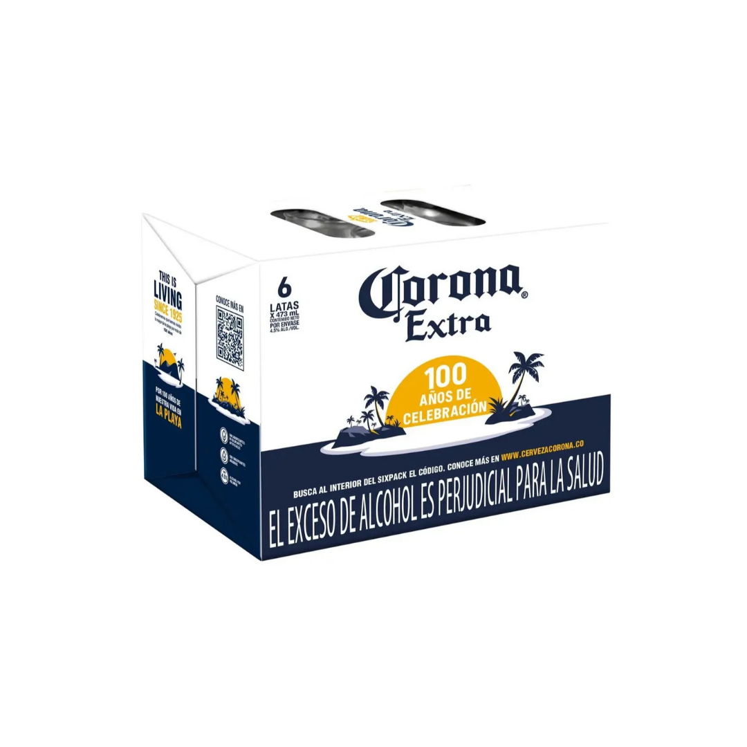 CERVEZA CORONA LATÓN X 473 ML SIXPACK