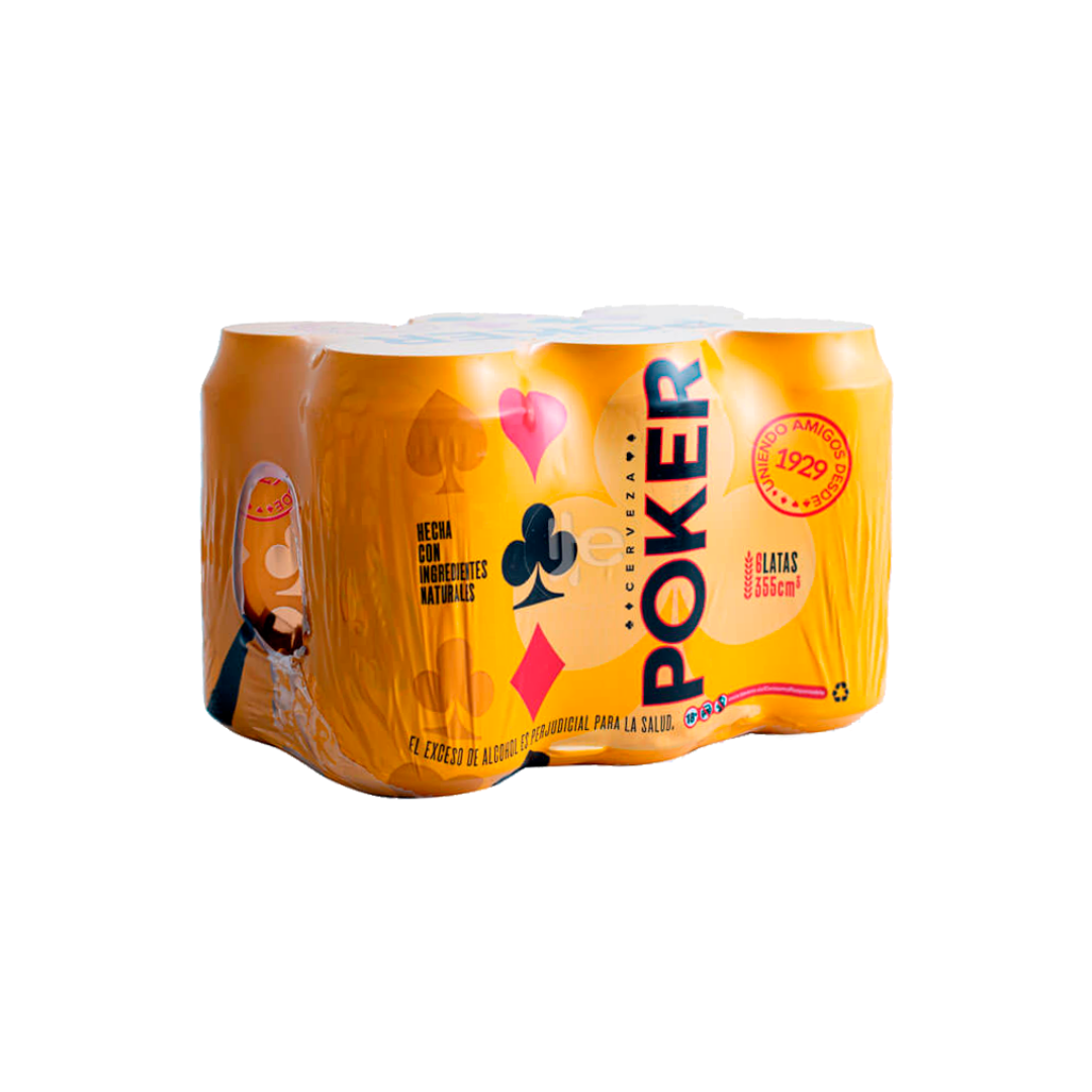 CERVEZA POKER X 330 ML SIXPACK